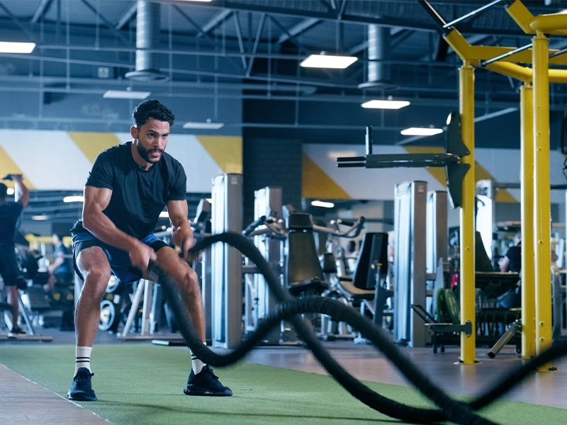 Conceptual rendering of Fitness Gym Zone at Embassy Verde, Devanahalli, North Bangalore